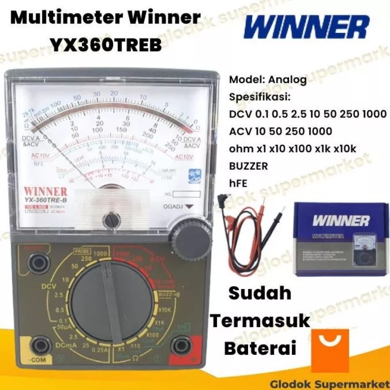 Tester Winner Yx-360TRE-B Anlog Plus Buzer