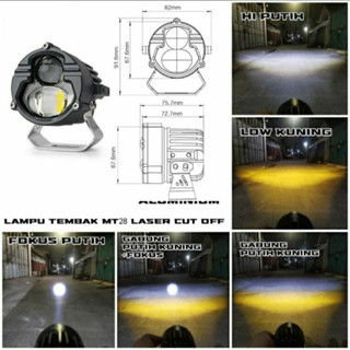 FOGLAMP LED LASER MT28 VINYX X-CASE LAMPU TEMBAK SOROT LED LASER PUTIH KUNING MOBIL MOTOR