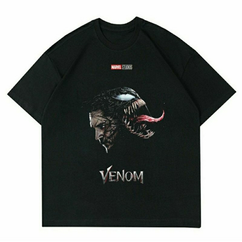 BAJU MARVEL VENOM | T-SHIRT BAJU COMICS MARVEL VENOM BLACK | KAOS BAJU PRIA | KAOS BAJU SPIDERMAN BL