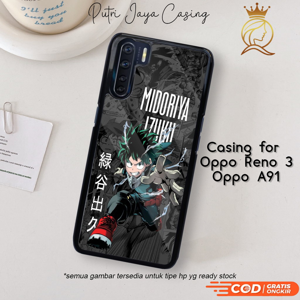 Case Hp Oppo Reno 3 A91 Casing Oppo Reno 3 A91 Motif HEROACAMEDIA Casing Terbaru Case Karakter Lucu 