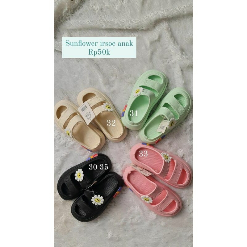 sendal karet sun flower irsoe anak
