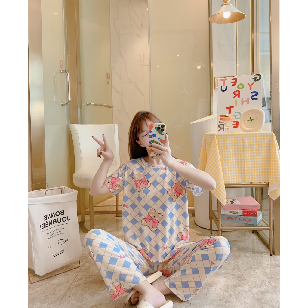 KAWAI BAJU TIDUR PIYAMA SETELAN CP SIZE L-XL MURAH IMPORT