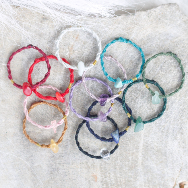 Gelang Tali Cincin Bianca Cincin Batu Asli  Wanita Bulan Lahir Aesthetic