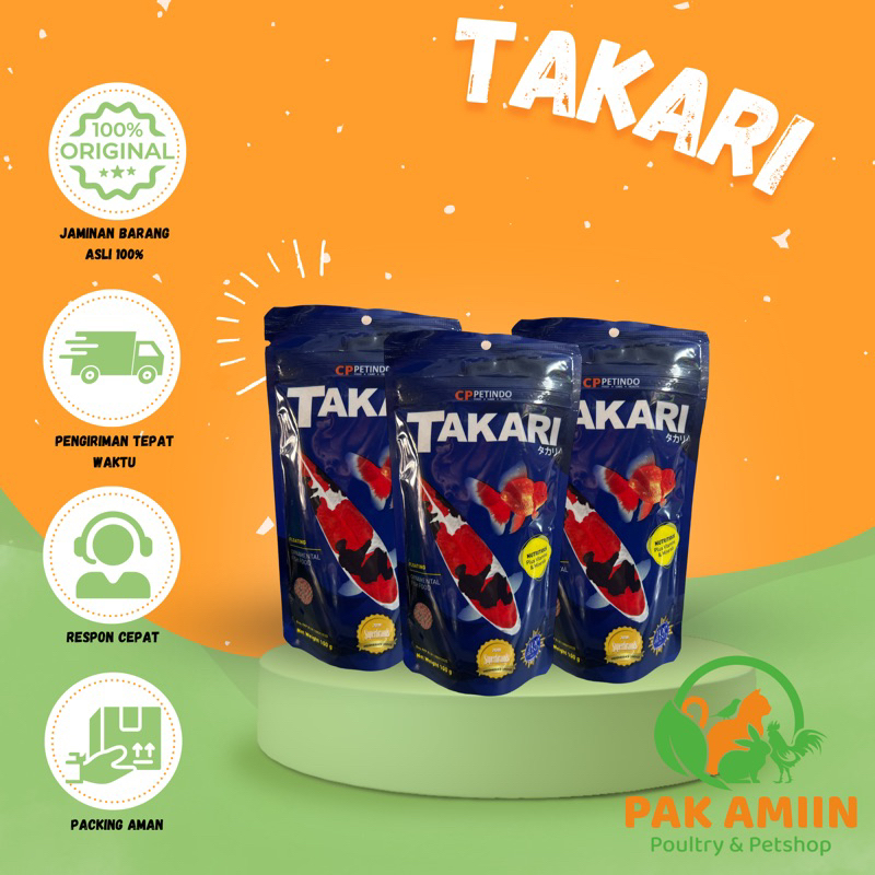 Pakan ikan Takari 100g biji kecil Takari Ikan Pakan