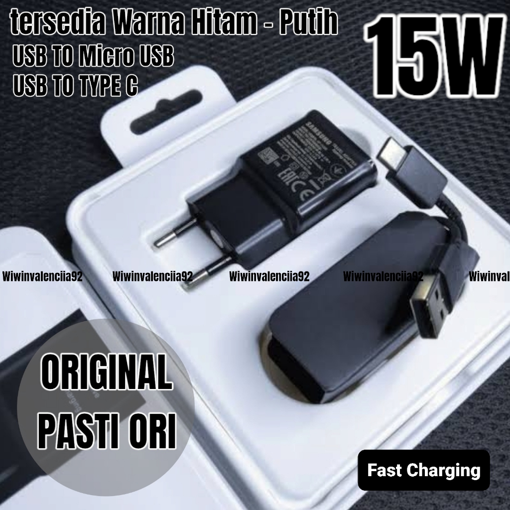 TC 15W FAST CHARGING Samsung S10 Lite S10e S10Plus S9 S9+ S8 S8+ S7 Edge S6 Plus S20 FE S21 Plus S22 ULTRA S23 + Adatpor Isi Daya CEPAT CHARGERAN HP Fast Charge Adapter charging USB TO Type C MICRO ASLI Handphone Original Bagus Murah 5G 4G 15 W E FE