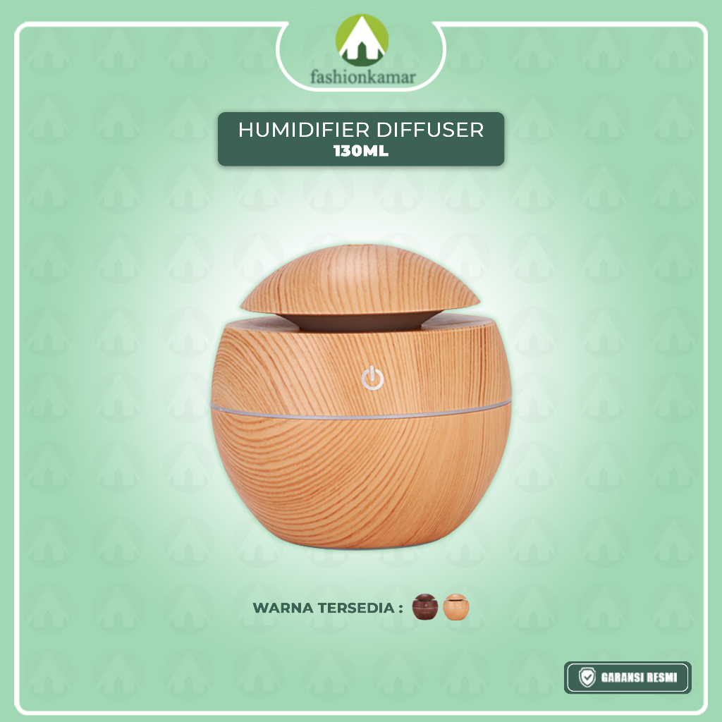 Humidifier Air 130ML Aromaterapi Difuser Model Bulat Kecil Polos TANPA REMOTE (TIDAK FREE OIL)