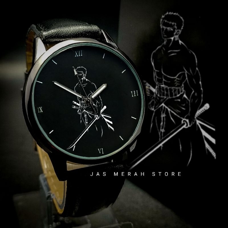 Jam Tangan RORONOA ZORO One Piece Premium Include Double Strap &amp; Box One Piece