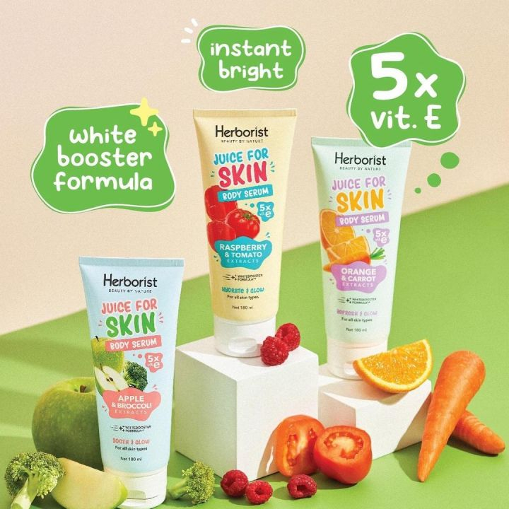 Herborist Body Serum I Apple &amp; Broccoli I Orange &amp; Carrot I Raspberry &amp; Tomato