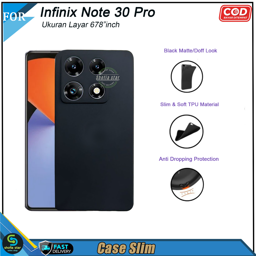 Case infinix Note 30 Pro Note 30 note 11 11s 11 Pro 11 Nfc 10 pro 10 Hot 11 11s HOT 11S Nfc Zero X pro SoftCase Black Slim Matte Protect Camera