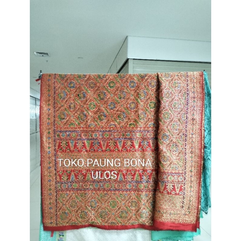 SONGKET PALEMBANG BENANG DUA SUTRA MOTIF MULTICOULER
