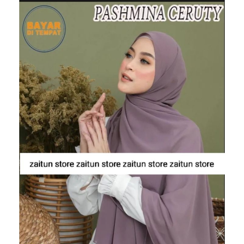 Pasmina Ceruty Babydol Polos Warna Terlengkap Ukuran 180x75 / Jilbab Pashmina Ceruti Babydoll Polos Warna Terlengkap / Kerudung Pashmina Ceruti / pasmina Jumbo / Hijab Terbaru /pashmina Trend