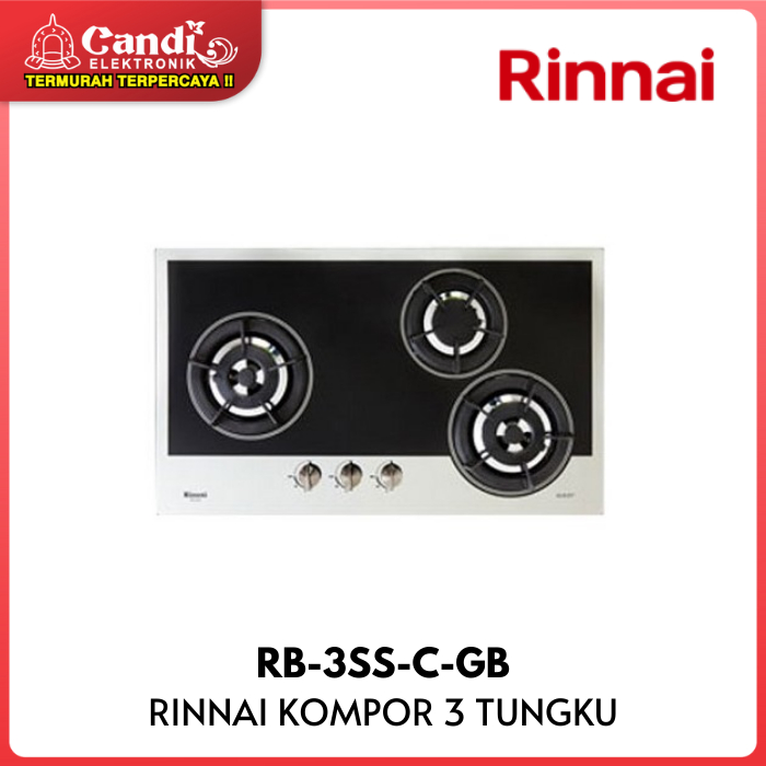 RINNAI Kompor Tanam 3 Tungku Gas RB-3SS-C-GB