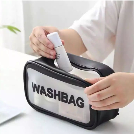 MARKAS88 Tas Kosmetik Travel Washbag Tas Peralatan Kamar Mandi Pouch Makeup Travel Transparan Toiletry Bag