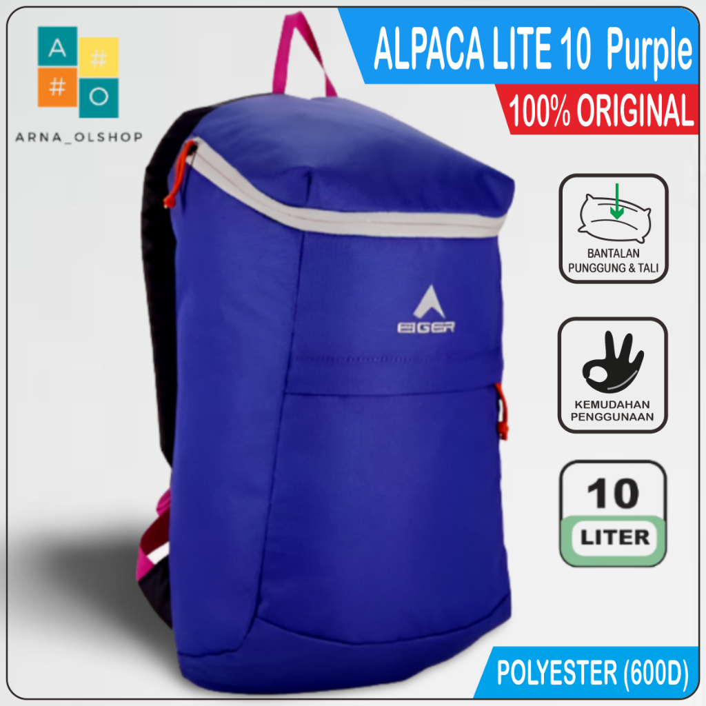 EIGER ALPACA Lite 10 1.0 Backpack Tas Ransel PURPLE