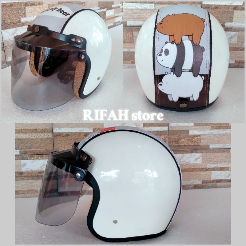 HELM BOGO JUNIOR 7-12 TAHUN KHUSUS KACA DATAR