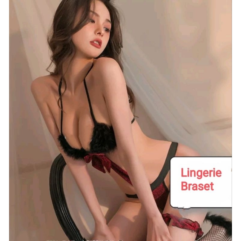 Lingerie Sexy Braset Kostum Kucing Import