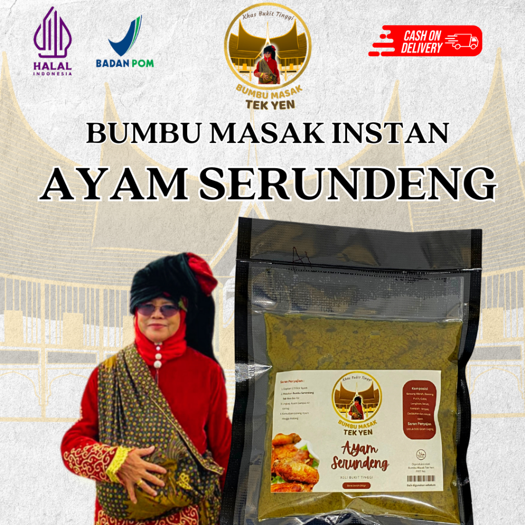 BUMBU MASAK AYAM SERUNDENG TEK YEN PEDAS ASLI PADANG BUMBU AYAM SERUNDENG PADANG BUMBU PADANG BUMBU 