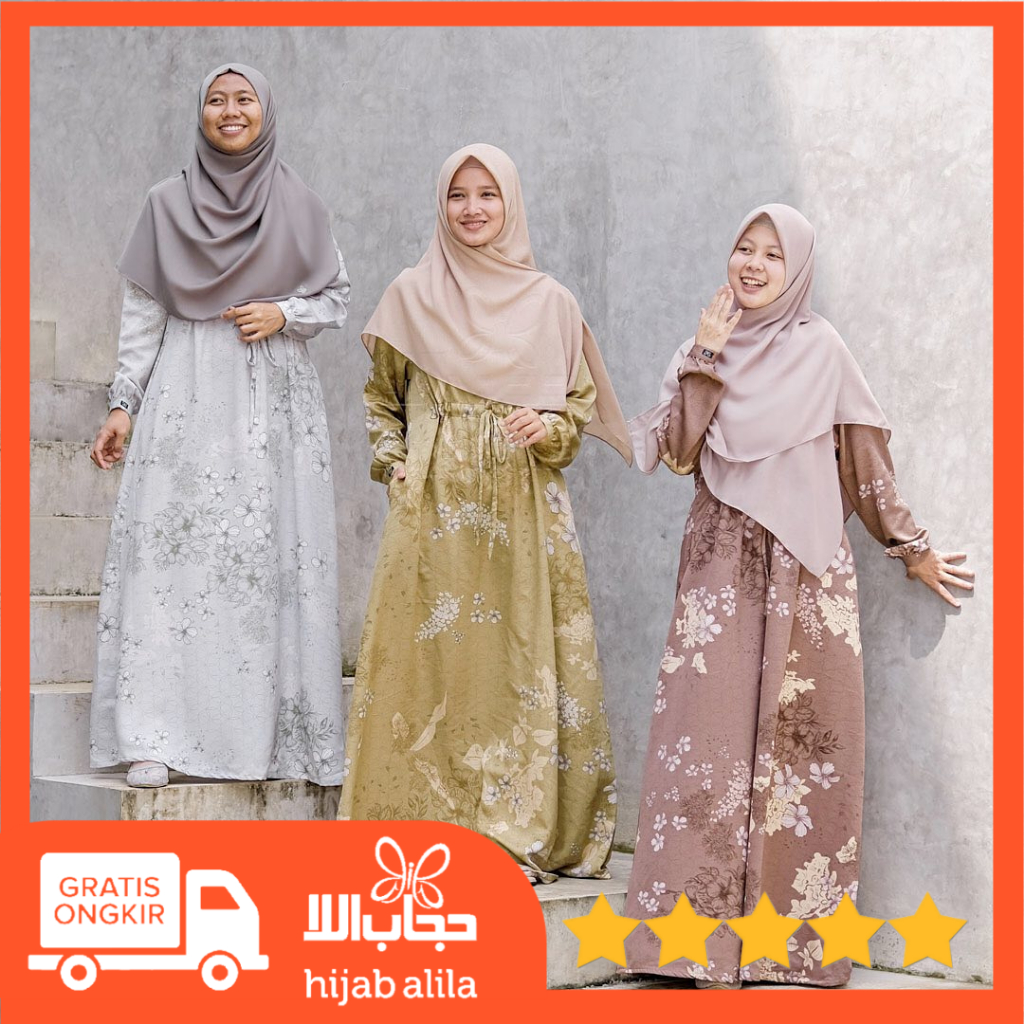 GAMIS SERUNI MOTIF HIJAB ALILA