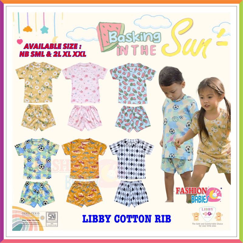 NEW LIBBY OBLONG RIB COTTON TIPIS MOTIF BASKING IN THE SUN | SETELAN OBLONG ❤ FashionBabies ❤