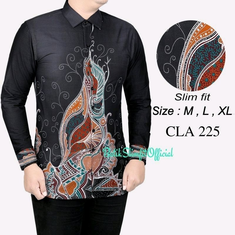 Baju batik cowo slimfit asli kattun