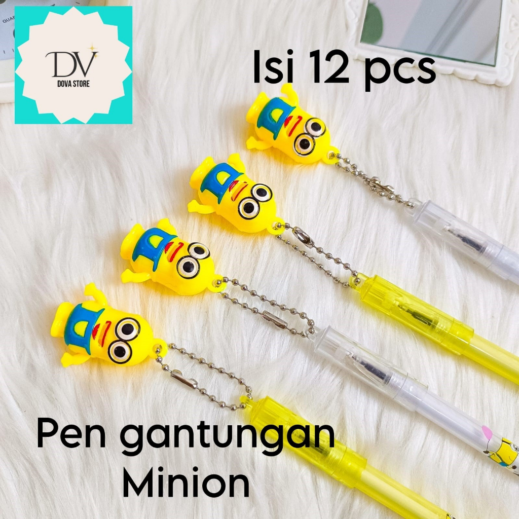 

SELUSIN PULPEN GANTUNGAN BONEKA MINION TEROMPET PEN ALAT TULIS PERLENGKAPAN SEKOLAH ISI 12 PCS