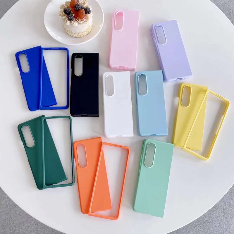 Casing Korean Colorful Full Cover Hard Case Samsung Z Fold 4 3 Zfold4 Zfold3 Z Fold3 Fold4 [SUPER CUTE] Case Tahan Guncangan Keras PC Lipat