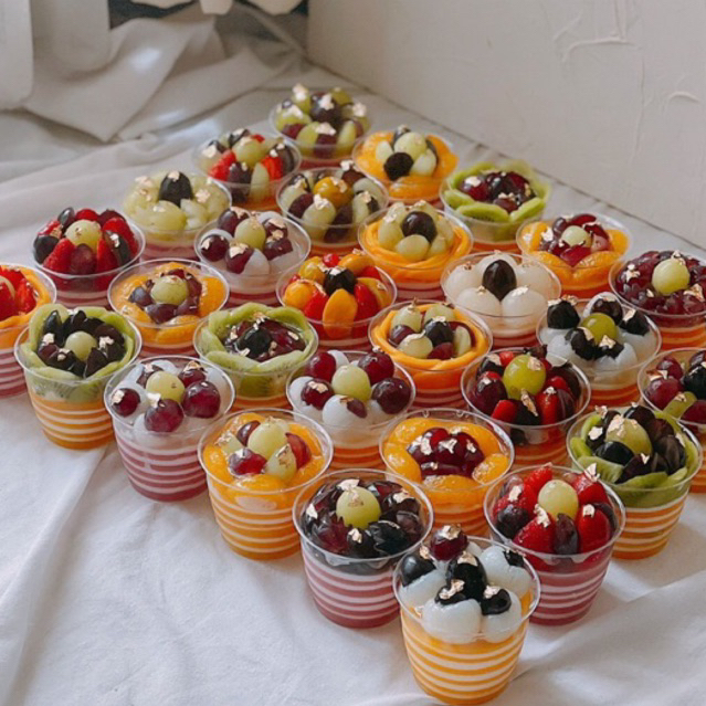 pudding cup/ pudding buah / coconut pudding / fruit pudding / ninoi pudding / hampers pudding / pudi