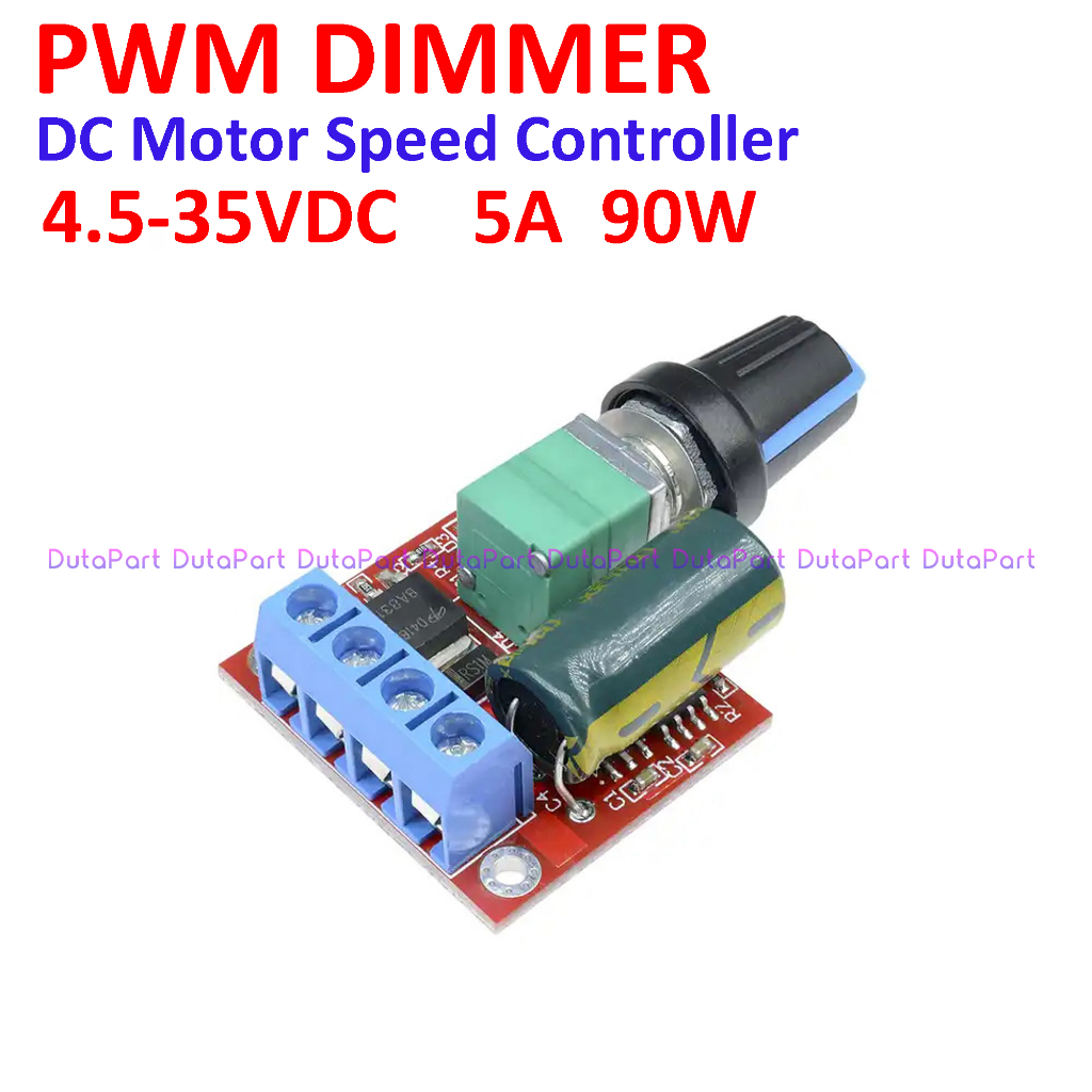 PWM DC 4.5-35V 5A 90W Dimmer Motor Speed Controller Lampu LED Dimer