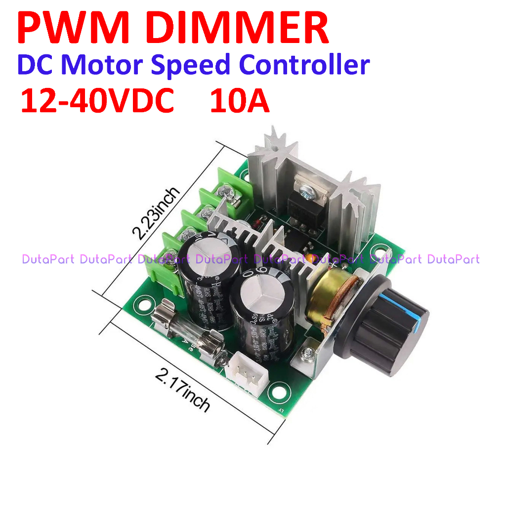 PWM DC 12-40V 10A Dimmer Motor Speed Controller 12-40VDC Lampu LED