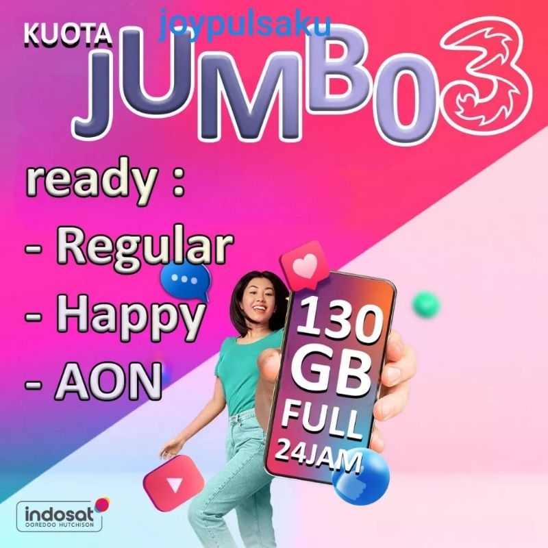 Kuota Jumbo 130 GB Tri 3