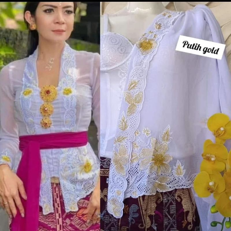 KAIN KEBAYA BALI BORDIR SUTRA CREFF PREMIUM | KAIN BORDIR MAWAR | BAHAN KEBAYA BORDIR KERAWANG