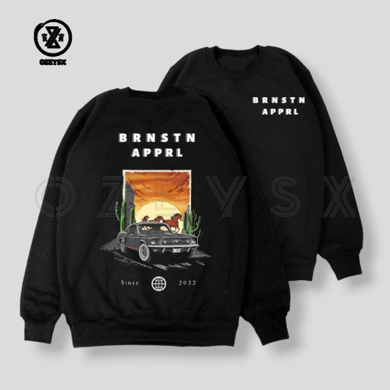 Sweater Crewneck Skull Brensten Cotton Hight Premium M-XXL Sweater Sunmori Tengkorak Premium Cotton - Crewneck SweaterTshirt Anak Motor