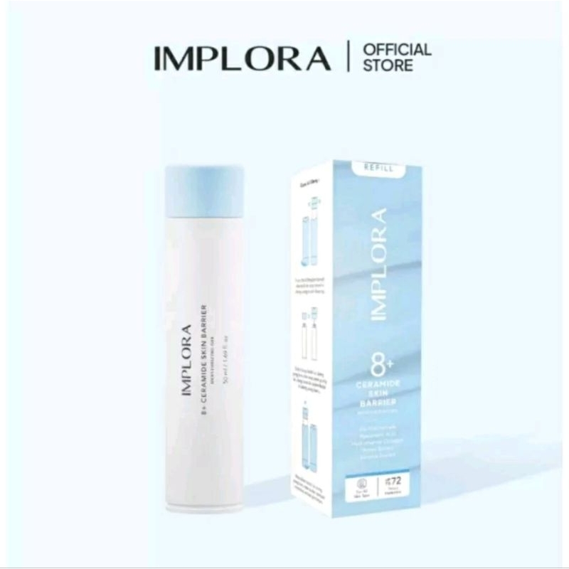 IMPLORA 8+ Ceramide Skin Barrier Moisturizing Gel Full Size / Refill 50ml