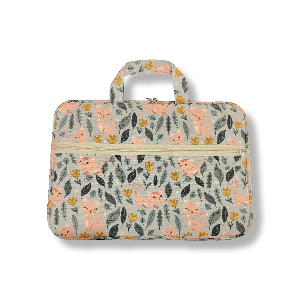 Tas laptop kanvas sleeve jinjing aesthetic korean style 14 Inch model terbaru