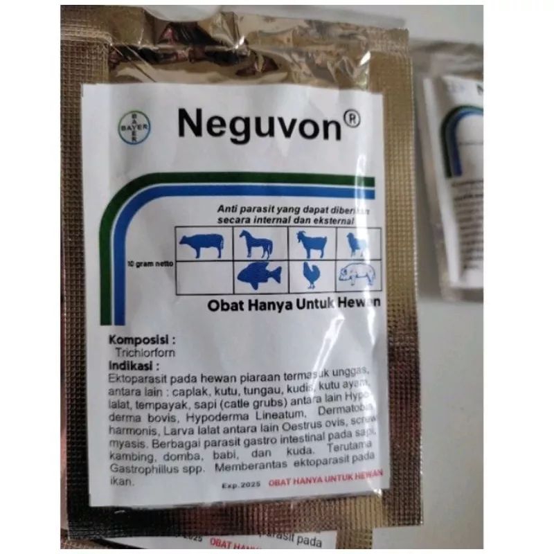 Neguvon Obat Kutu Cacing dan Parasit pada sapi kambing dll