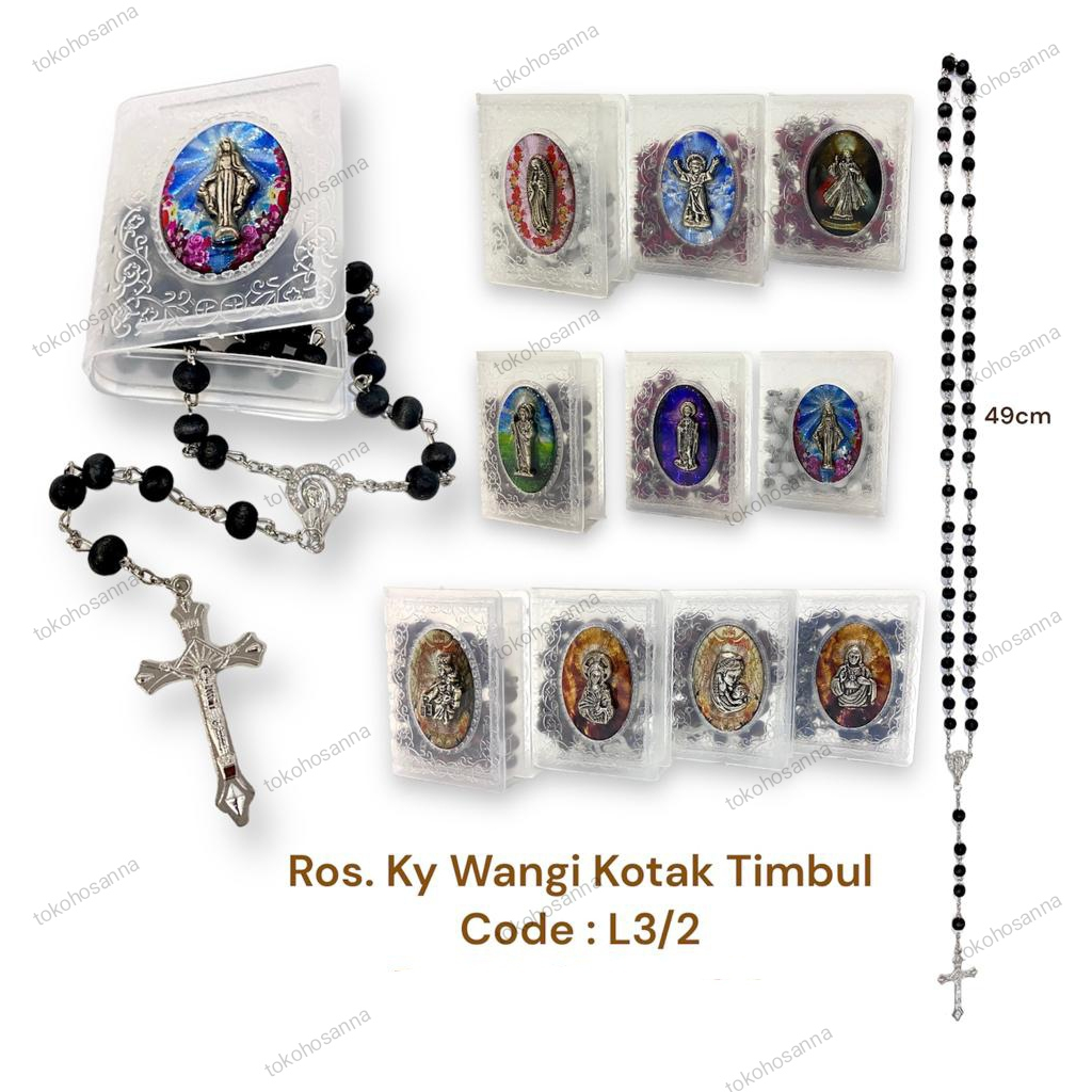 Rosario Kayu Wangi Kotak Buku New - Souvenir Gereja