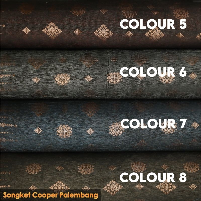 {NEWEST PRODUCT} KAIN PREMIUM SONGKET COOPER  PALEMBANG BORDER COPPER BAHAN SONGKET BORDIR MOTIF TERBARU TERMURAH DAN TERLARIS UNRUK BAWAHAN KEBAYA ROK DRESS GAMIS SELEMPANG KEBAYA PER 0.5M BY MACMOHAN