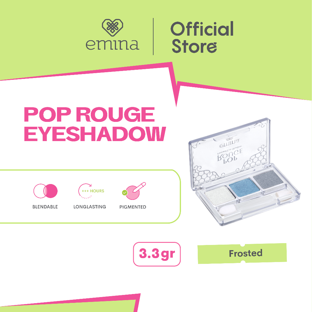 MFI - Emina Pop Rouge Pressed Eye Shadow | Eye Shadow Emina untuk Pemula | Netto 3,3 gr