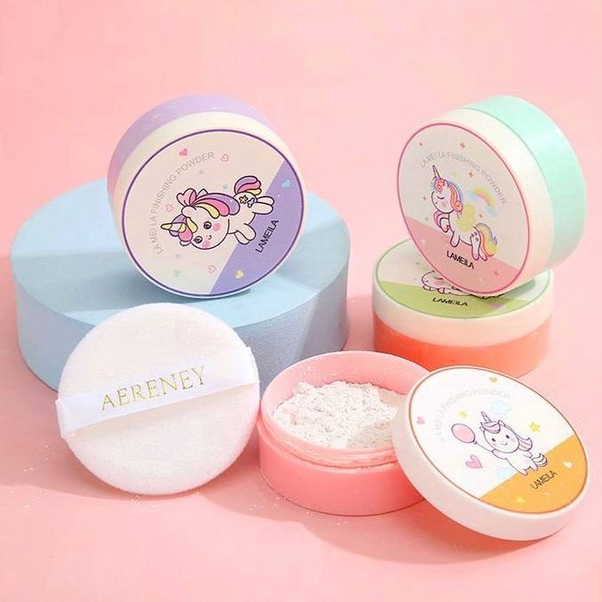 TEMPAT BEDAK TABUR MINI LOOSE POWDER TRAVEL CARTOON