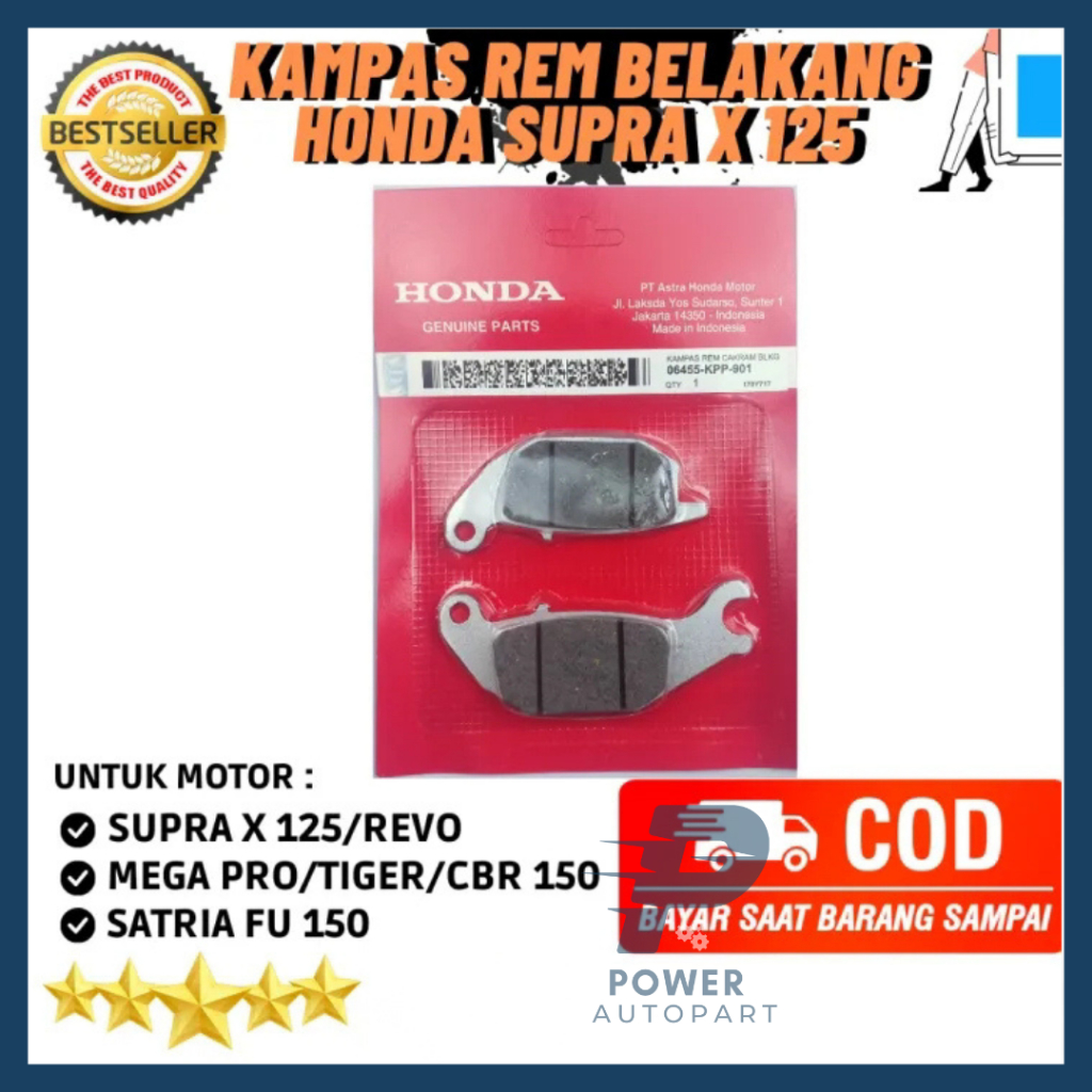Dispad / Kampas Rem Belakang KPP SUPRA 125 , CS1 , TIGER , MX , VIXION , SATRIA FU Kualitas Original
