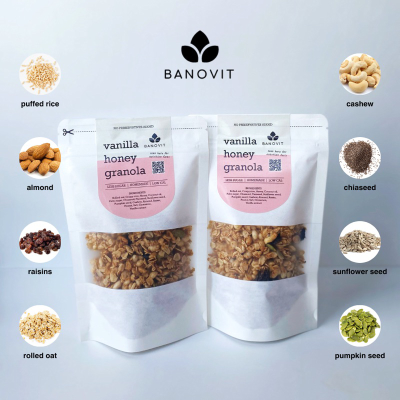 

BANOVIT Homemade Granola / sereal gandum - 120g