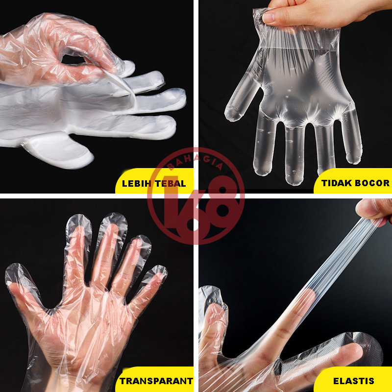 Sarung Tangan Plastik Sekali Pakai Isi 100 Pcs