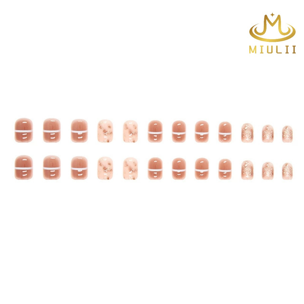 MIULII / KUKU PALSU A0729  / 24PCS / 3D / NAIL ART / PREMIUM / CUTE / FREE LEM JELLY / KUTEK