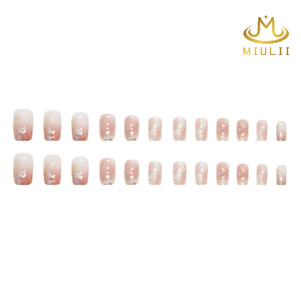 MIULII / KUKU PALSU A0737  / 24PCS / 3D / NAIL ART / PREMIUM / CUTE / FREE LEM JELLY / KUTEK