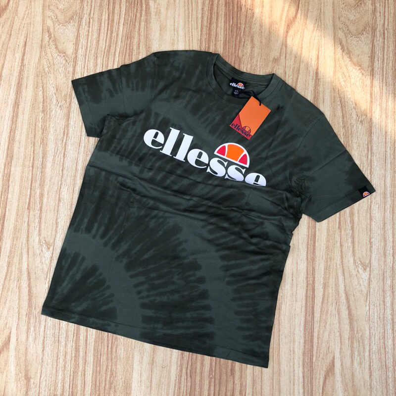 kaos t shirt ellesse sl prado tye dye olive originals bnwtip
