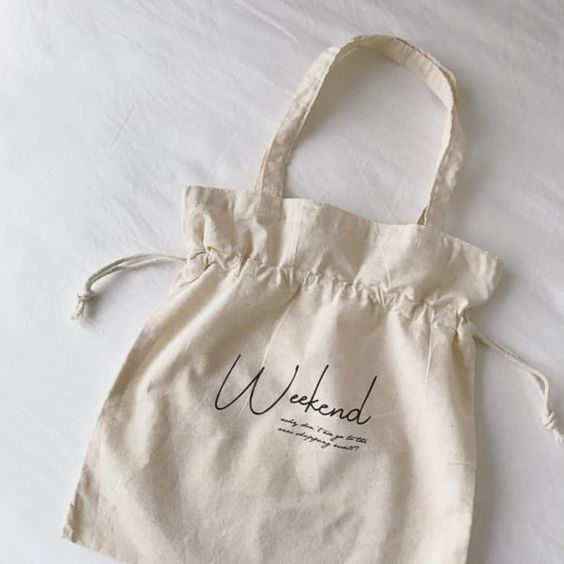 Pouch serut tenteng custom min 50 pcs bahan blacu