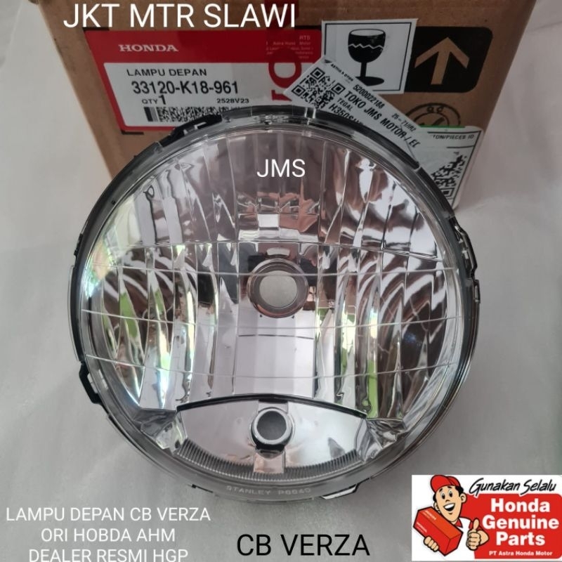 33120- K18- 961 lampu depan atau reflektor cb 150 verza  ori honda AHM