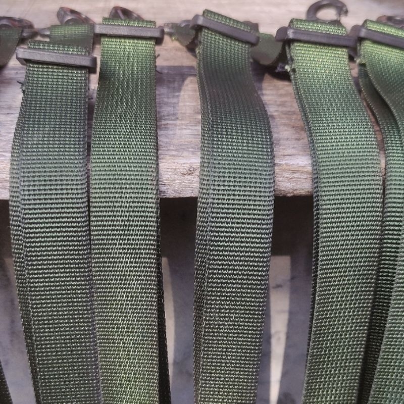Tali Tas Selempang Lebar 2,5cm Hijau Army Panjang Max 1m - Real Pict