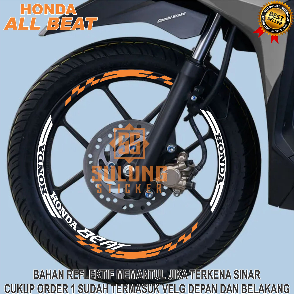 Stiker Variasi Velg Motor Honda All Beat Cutting Sticker Pelk