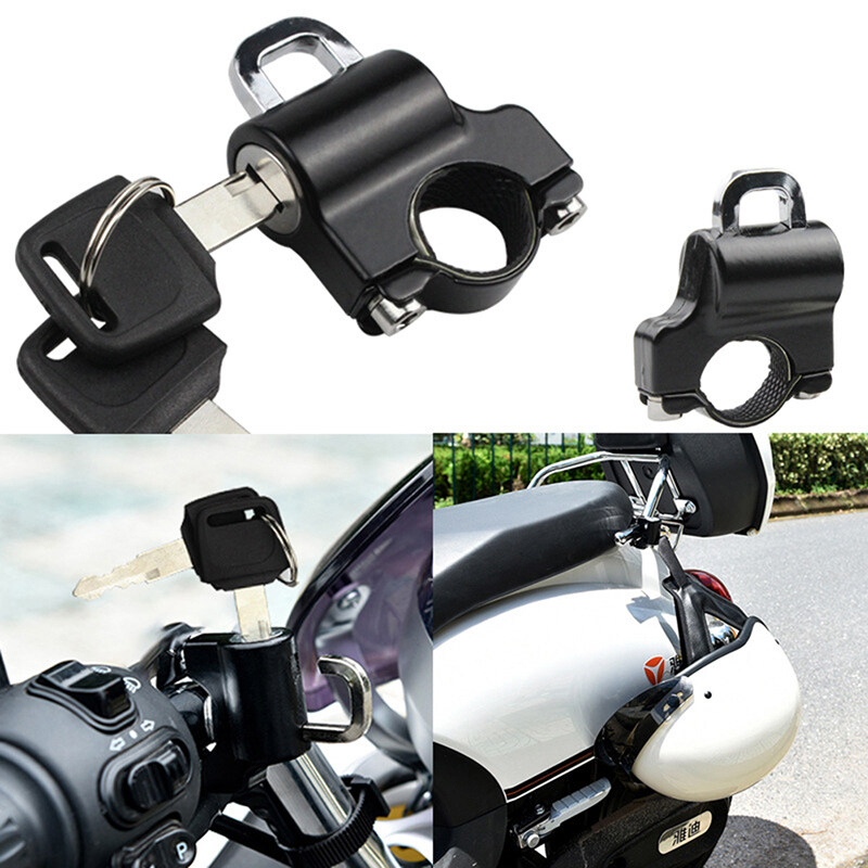 Kunci Gantungan Helm Motor Aluminum Alloy Gembok Pengaman Helm Anti Maling Helmet Lock Anti-Theft